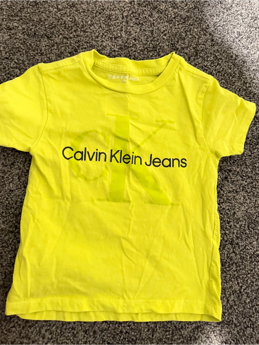 Calvin Klein Jeans Kids Bright Yellow Logo Tee